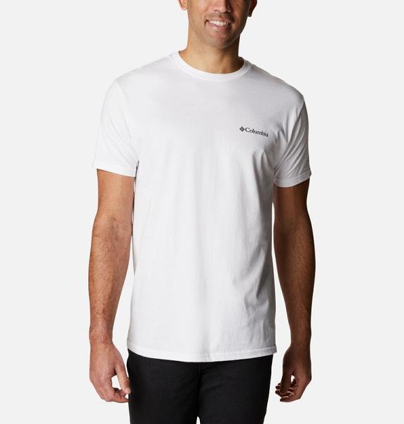 Columbia PFG T-Shirt White For Men's NZ91028 New Zealand